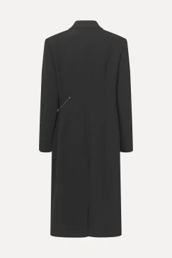STINE GOYA Straight Long Sleeve Coat - Black New