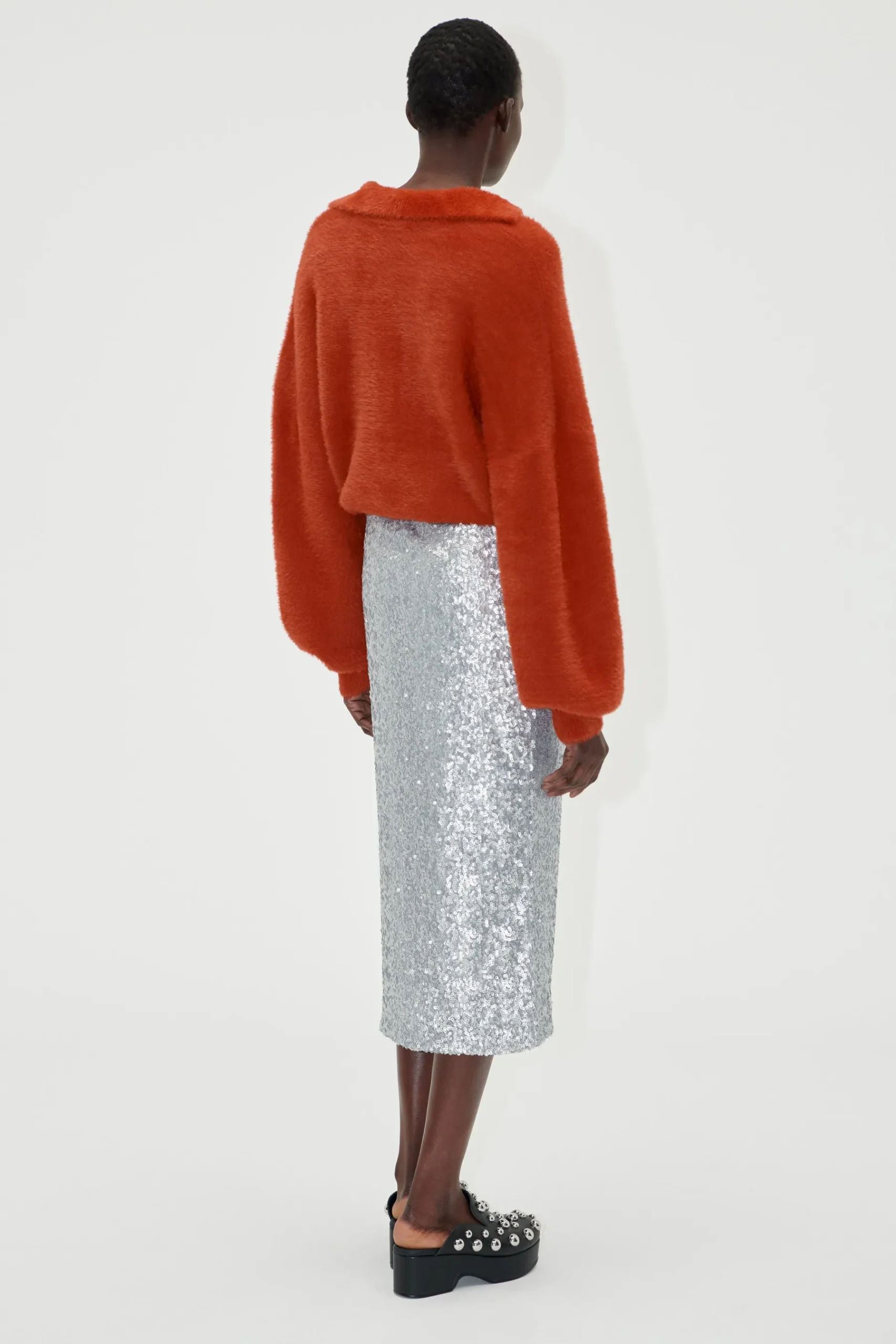 STINE GOYA Straight Midi Skirt - Steel Grey SteelGrey Outlet