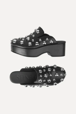 STINE GOYA Studded Clog - Jet Black JetBlack Flash Sale