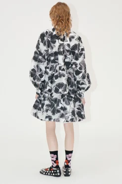 STINE GOYA Tier Voluminous Ruffle Mini Dress - Anemone Jacquard AnemoneJacquard New