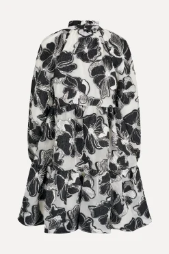 STINE GOYA Tier Voluminous Ruffle Mini Dress - Anemone Jacquard AnemoneJacquard New