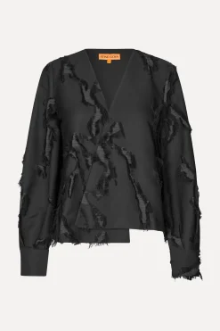 STINE GOYA V Neck Long Sleeve Top - Jet Black JetBlack Cheap