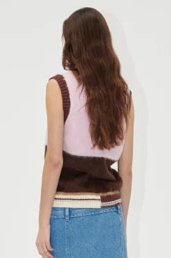 STINE GOYA V Neckline Vest - Multi Stripes MultiStripes Online