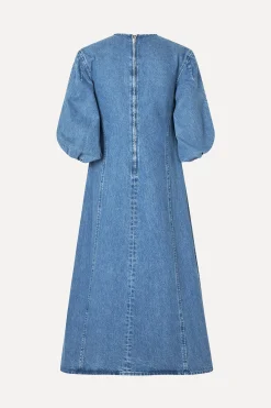 STINE GOYA Volume Sleeves Midi Dress - Denim Blue DenimBlue Fashion