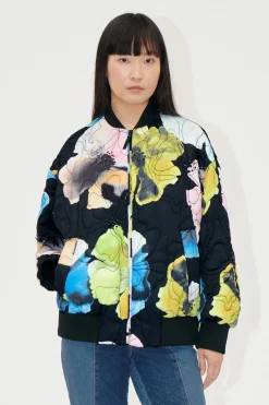 STINE GOYA Voluminous Bomber Jacket - Watercolor Bloom WatercolorBloom Clearance