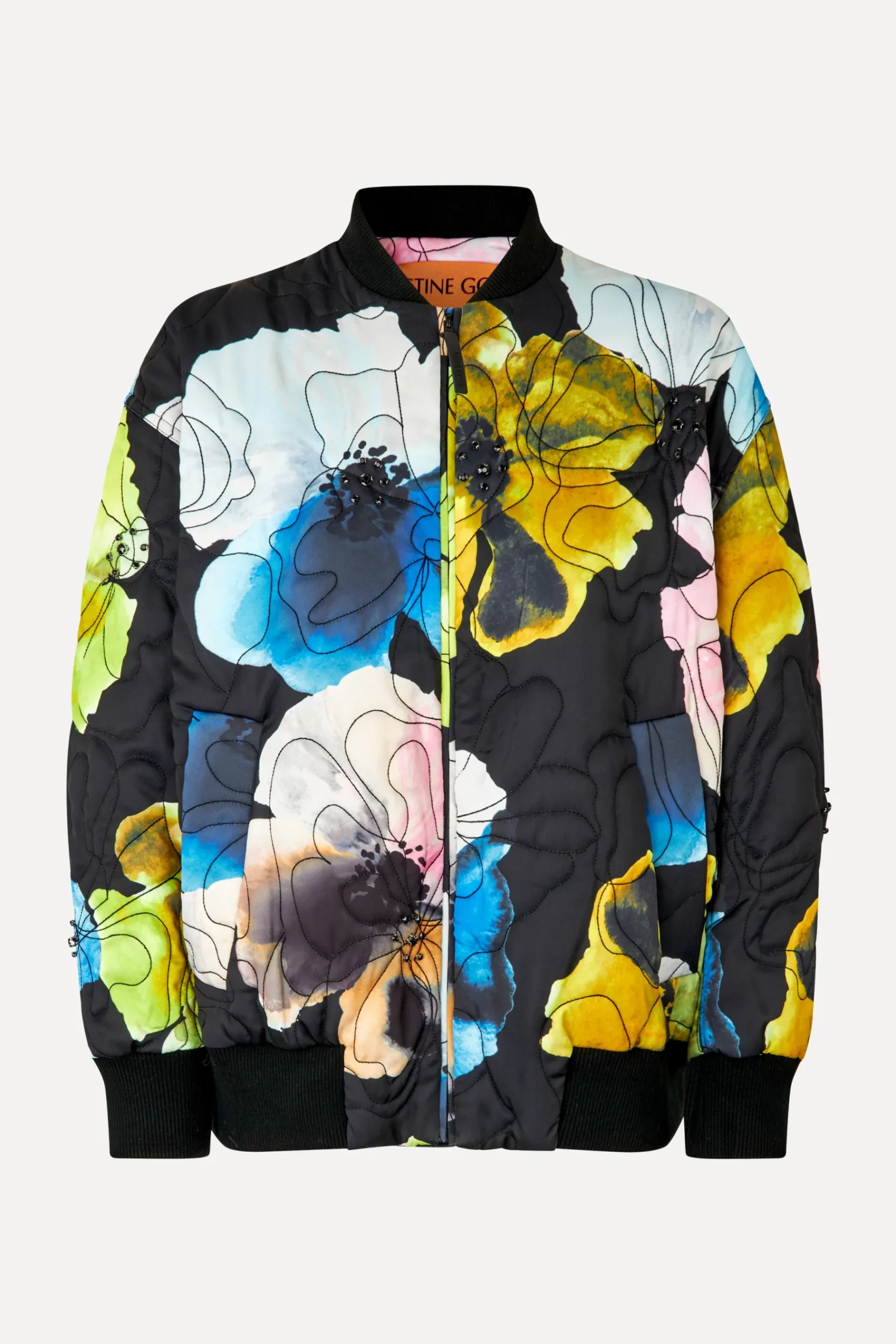 STINE GOYA Voluminous Bomber Jacket - Watercolor Bloom WatercolorBloom Clearance