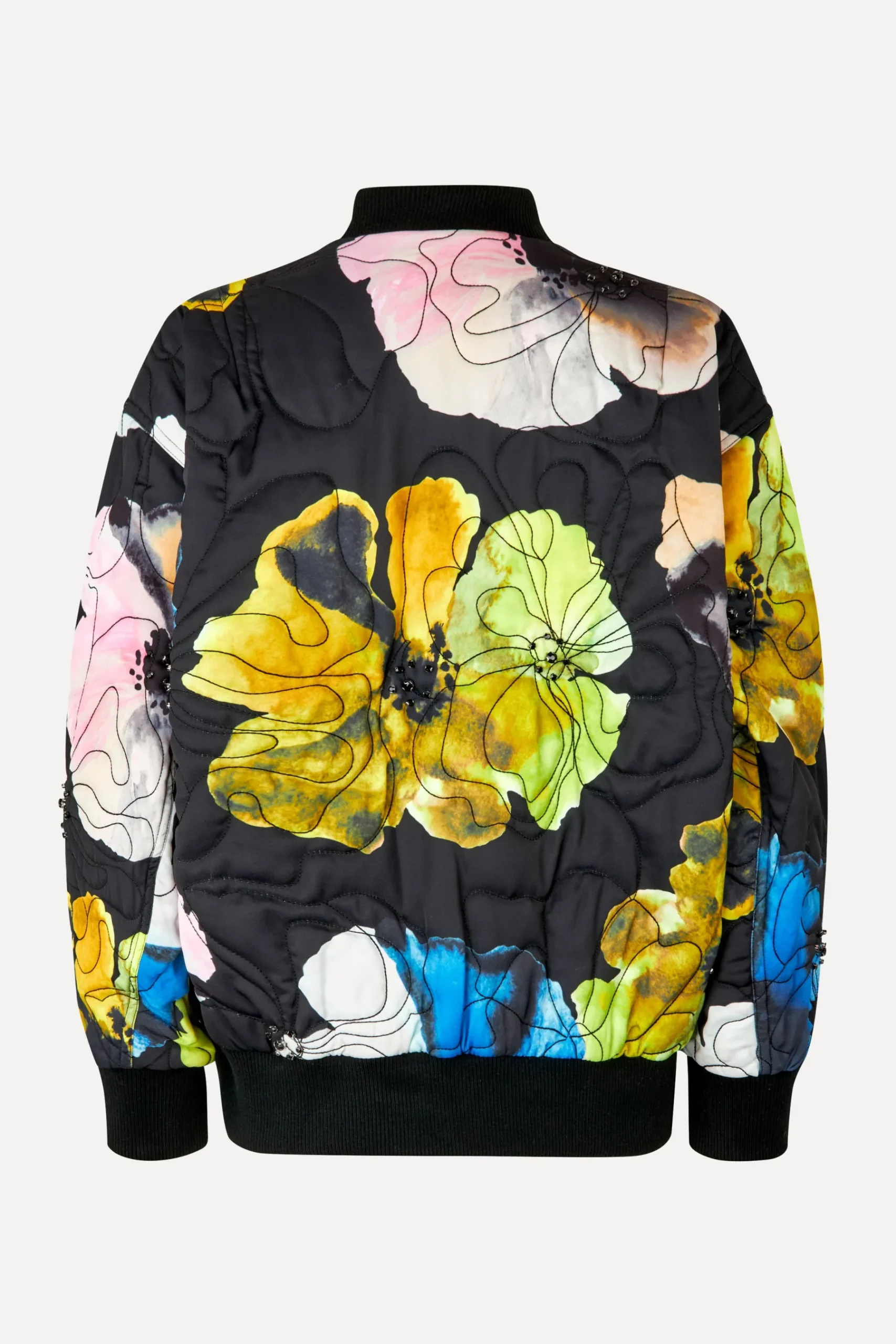 STINE GOYA Voluminous Bomber Jacket - Watercolor Bloom WatercolorBloom Clearance