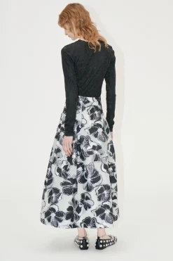 STINE GOYA Voluminous Midi Skirt - Anemone Jacquard AnemoneJacquard New
